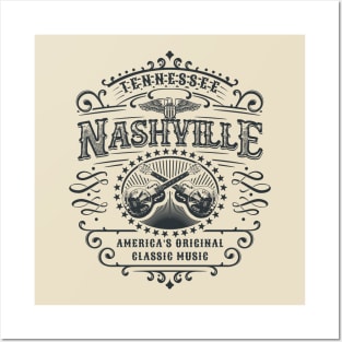 Nashville Tennessee America's Classic Music Posters and Art